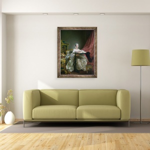 Tablou inramat - Francois-Hubert Drouais - Madame de Pompadour, 60 x 80 cm - Img 2