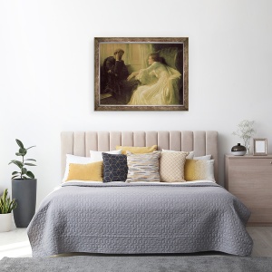 Tablou inramat - Frank Dicksee - Marturisirea, 70 x 90 cm - Img 3