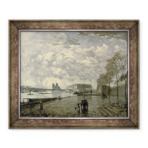 Tablou inramat - Frank Myers Boggs - Sena si Notre Dame, 50 x 60 cm
