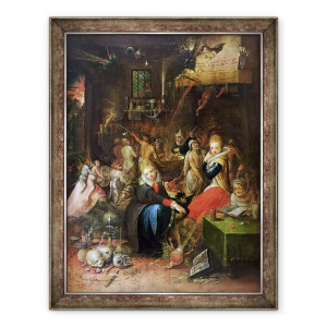 Tablou inramat - Frans II Francken the Younger - Sabatul vrajitoarelor, 70 x 90 cm