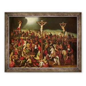 Tablou inramat - Frans II Francken the Younger - The Crucifixion, 70 x 90 cm