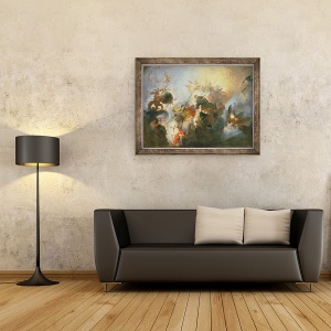Tablou inramat - Franz Anton Maulbertsch - Glorificarea Ordinului Premonstratensienilor, 60 x 80 cm - Img 2