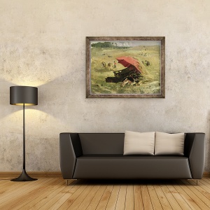 Tablou inramat - Franz Seraph von Lenbach - Parasolarul rosu, 60 x 80 cm - Img 2