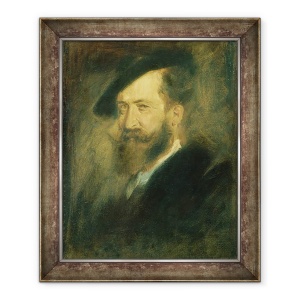 Tablou inramat - Franz Seraph von Lenbach - Portretul Artistului Wilhelm Busch 1832-1908, 70 x 85 cm