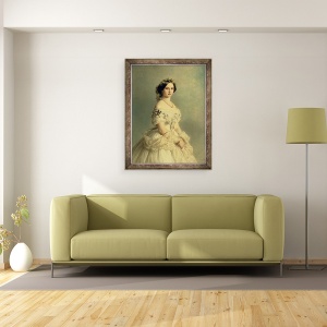 Tablou inramat - Franz Xaver Winterhalter - Portret De Printesa De Baden, 70 x 90 cm - Img 2