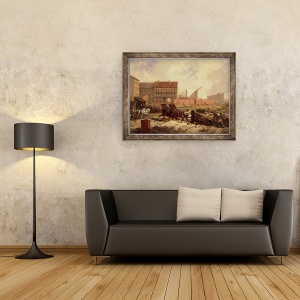 Tablou inramat - Friedrich Kaiser - Perioada promoterismului, Constructia Grenadierstrasse, Berlin, 70 x 90 cm - Img 2