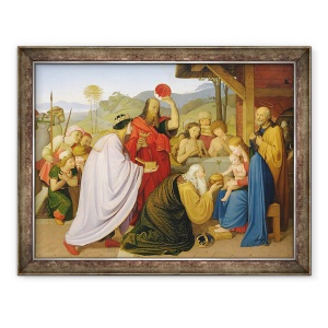 Tablou inramat - Friedrich Overbeck - Adorarea Regilor, 60 x 80 cm