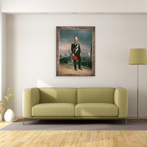 Tablou inramat - G. Botmann - Portretul imparatului Alexandru al II-lea 1818-81, 60 x 80 cm - Img 2