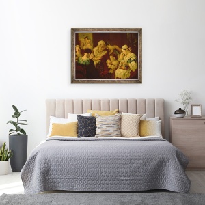 Tablou inramat - Gaspare Traversi - scoala de Lucru, 70 x 90 cm - Img 3