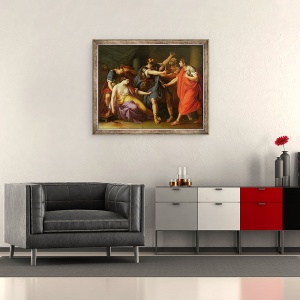 Tablou inramat - Gavin Hamilton - Moartea Lucretiei, 50 x 60 cm - Img 2