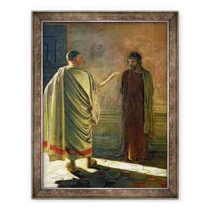Tablou inramat - Ge - Ce este Adevarul? Hristos si Pilat 1890, 60 x 80 cm