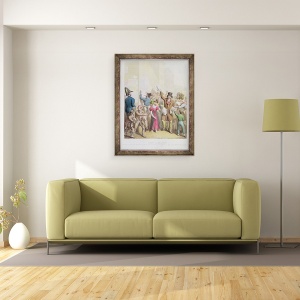 Tablou inramat - Georg Emanuel Opitz - Afisele din Tableau de Paris, 60 x 80 cm - Img 2