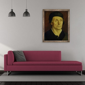 Tablou inramat - Georg Pencz - Portret De Barbat, 50 x 60 cm - Img 2