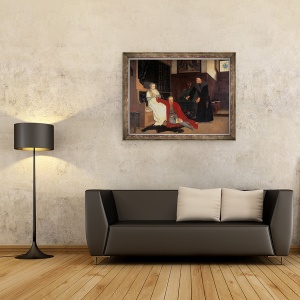 Tablou inramat - Georg Rosen - Regele Erik al XIV-lea al Suediei 1533-77 1871, 70 x 90 cm - Img 3