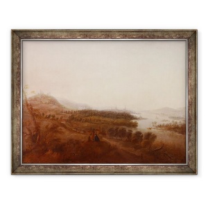 Tablou decorativ clasic înrămat cu vedere din Schloss de Georg Wenceslaus von Knobelsdorff