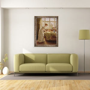 Tablou inramat - George Goodwin Kilburne - Tratat dupa-amiaza, 60 x 80 cm - Img 2