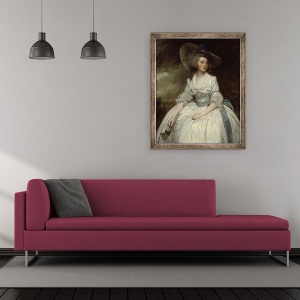 Tablou inramat - George Romney - Dna Francis Russell, 70 x 85 cm - Img 2