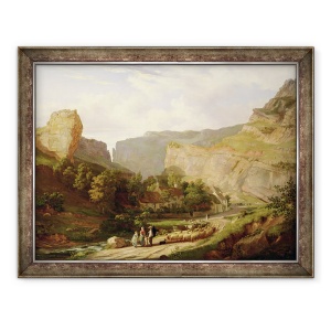 Tablou inramat - George Vincent - Vedere asupra Cheddar Cheddar, 60 x 80 cm