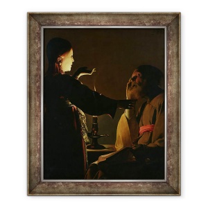 Tablou inramat - Georges de la Tour - Aspectul ingerului catre Sfantul Iosif, cunoscut si sub numele de Visul Sfantului Iosif, 50 x 60 cm