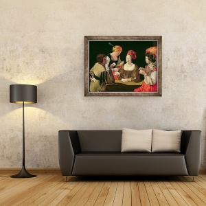 Tablou inramat - Georges de la Tour - Cheat cu asul de caro, 60 x 80 cm - Img 2