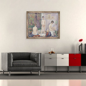 Tablou inramat - Georges Pierre Seurat - Modelele, 50 x 60 cm - Img 2