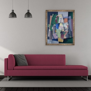Tablou inramat - Georges Valmier - Compozitie, 50 x 60 cm - Img 2