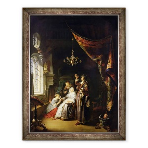 Tablou inramat - Gerard Dou - Femeia Dropsical, 70 x 90 cm
