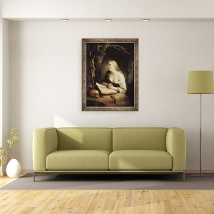 Tablou inramat - Gerard Dou - Magdalena penitenta, 60 x 80 cm - Img 2