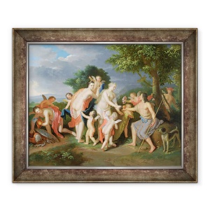 Tablou inramat - Gerard Hoet - Judecata de la Paris, 50 x 60 cm