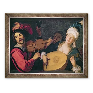 Tablou inramat - Gerrit van Honthorst - Concertul, 60 x 80 cm