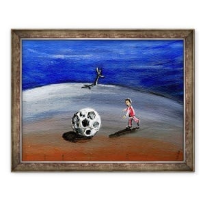 Tablou inramat - Gigi Sudbury - Am gasit un mare fotbal, 2005, 70 x 90 cm