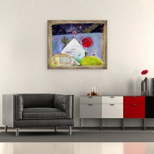 Tablou inramat - Gigi Sudbury - imi faci o pisica, 2005, 50 x 60 cm - Img 2