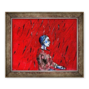 Tablou inramat - Gigi Sudbury - Noapte Rosie, Ploaie Albastra, 2005, 70 x 85 cm