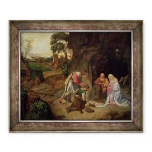 Tablou inramat - Giorgio Giorgione - Adorarea Pastorilor, 50 x 60 cm