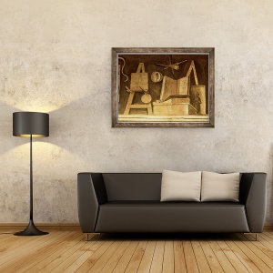 Tablou inramat - Giorgione - Pictura, Diverse Instrumente, 60 x 80 cm - Img 2