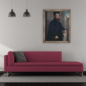 Tablou inramat - Giovanni Battista Moroni - Canon Ludovico di Terzi, 50 x 60 cm - Img 2