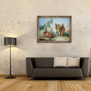 Tablou inramat - Giovanni Battista Tiepolo - Armida Abandonata de Rinaldo, 70 x 90 cm - Img 2
