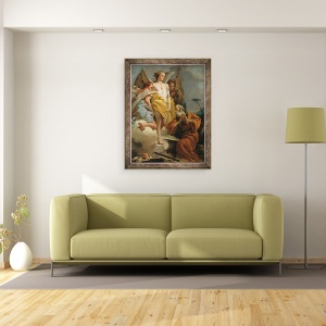 Tablou inramat - Giovanni Battista Tiepolo - Avraam si cei trei ingeri, 70 x 90 cm - Img 2