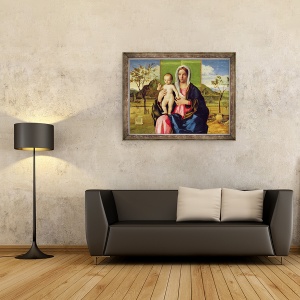 Tablou inramat - Giovanni Bellini - Madona cu Pruncul I, 60 x 80 cm - Img 2