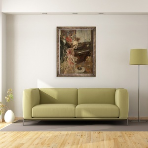 Tablou inramat - Giovanni Boldini - considerentul, 70 x 90 cm - Img 2