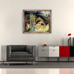 Tablou inramat - Giovanni di Paolo di Grazia - Nasterea Domnului, 50 x 60 cm - Img 2