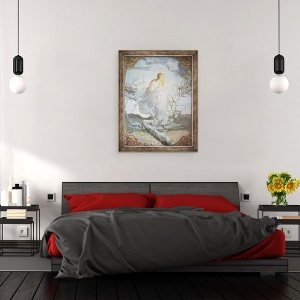 Tablou inramat - Giovanni Segantini - ingerul Vietii, 70 x 90 cm - Img 3