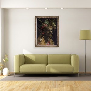 Tablou inramat - Giuseppe Arcimboldo - Patru anotimpuri intr-un singur cap, 60 x 80 cm - Img 2