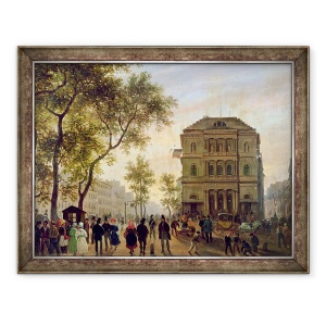 Tablou inramat - Giuseppe Canella - Bulevardul Saint-Martin si Teatrul de lAmbigu, 60 x 80 cm