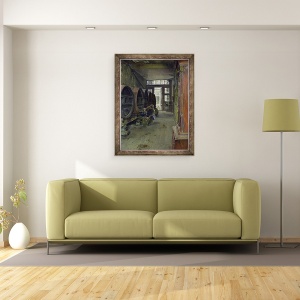 Tablou inramat - Gotthardt Johann Kuehl - in fabrica de otet din Hamburg, 60 x 80 cm - Img 2