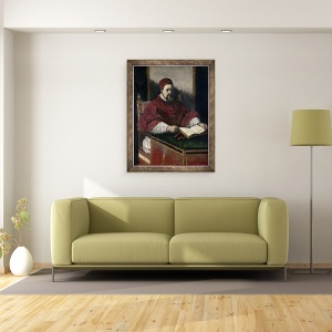 Tablou inramat - Guercino Giovanni Francesco Barbieri - Papa Grigore al XV-lea 1554-1623, 60 x 80 cm - Img 2