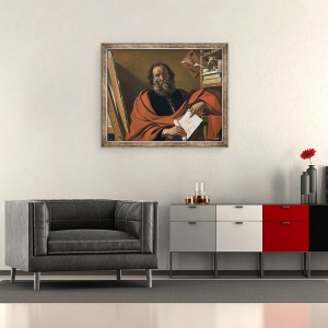 Tablou inramat - Guercino - Sfantul Luca, 50 x 60 cm - Img 2