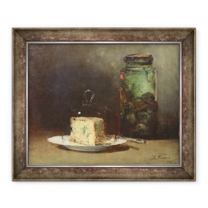 Tablou inramat - Guillaume Romain Fouace - Natura statica cu branza, 50 x 60 cm
