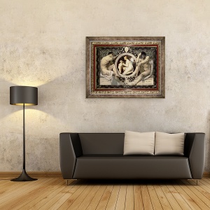 Tablou inramat - Gustav Klimt - Idila, 60 x 80 cm - Img 2