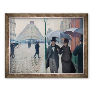Tablou inramat - Gustave Caillebotte - Paris Street, Ziua ploioasa, 60 x 80 cm